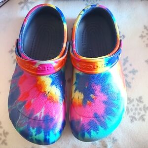 Rainbow Crocs Work Shoes
